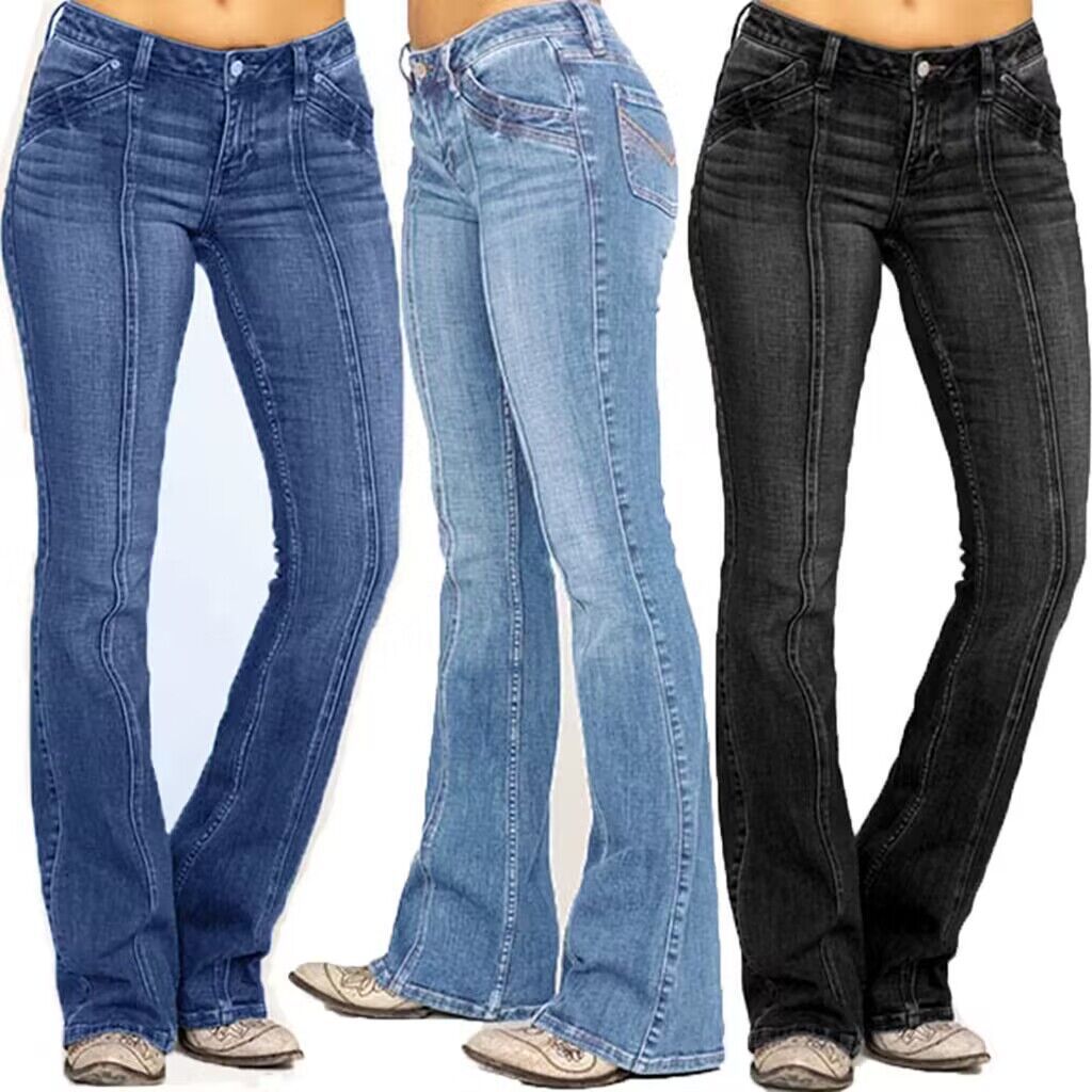 Women Shoes Jeans - European American Women Low Waist Ripped