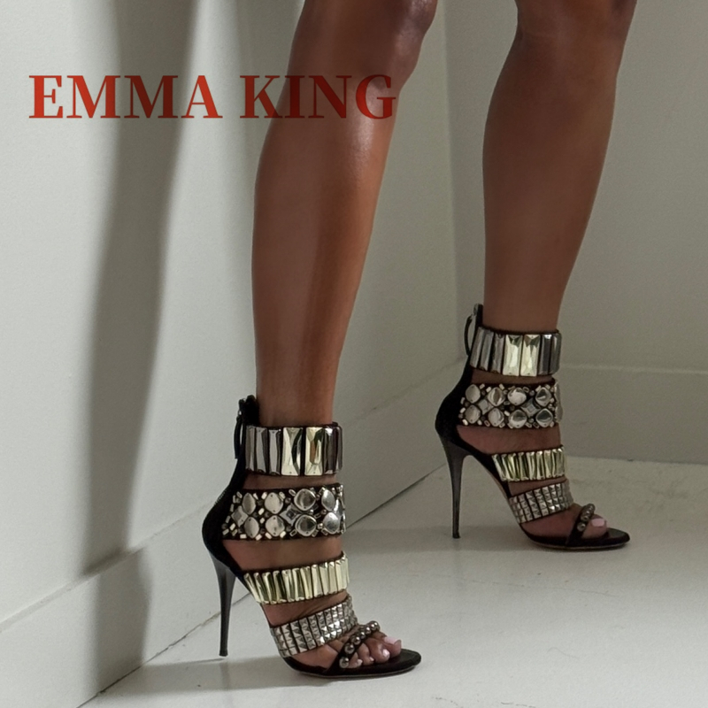 Black Embellished Ankle Strap  - Platform Mule Heel recension och pris