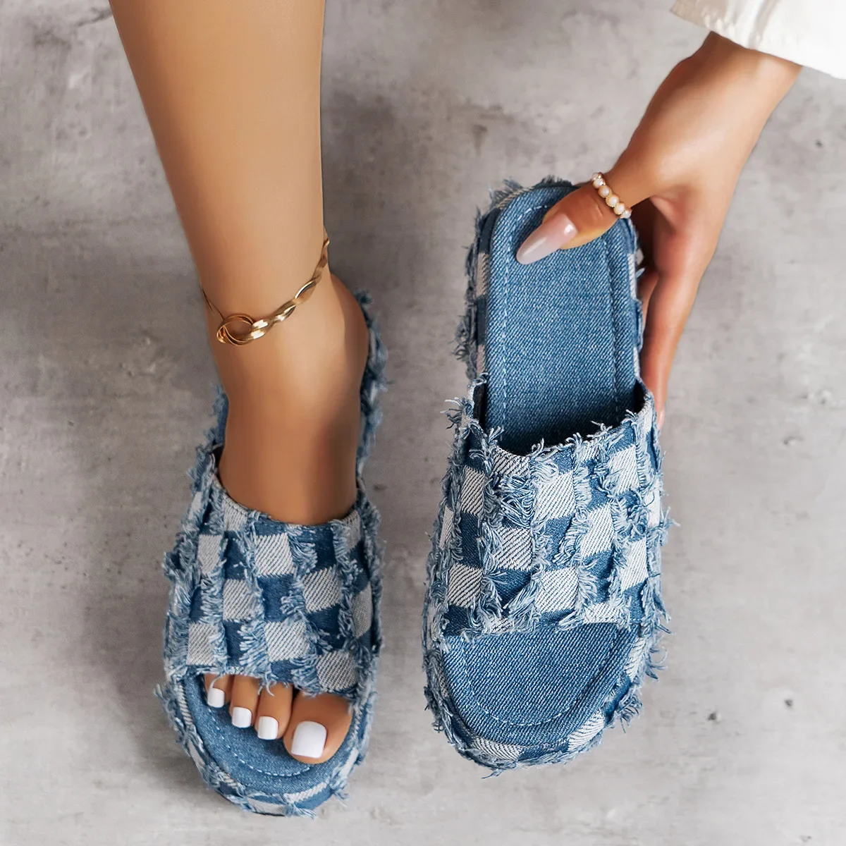 New Women Denim Slides Summer  - Women Shoes Jeans recension och pris