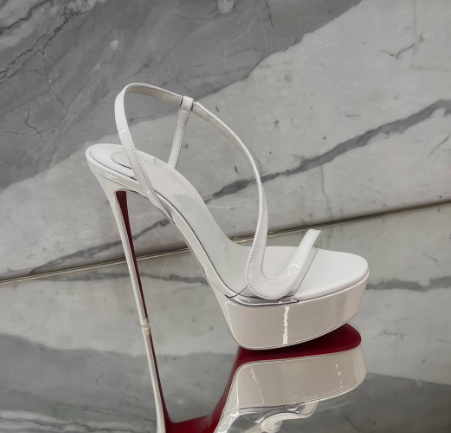Metallic Leather Platform Stil - Platform Mule Heel recension och pris