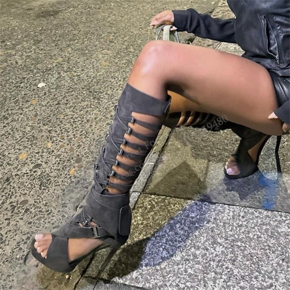 Gladiator Hollow Belt Buckle K - Knee High Boots Women recension och pris