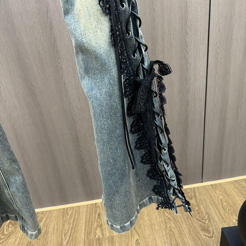 Lace Up Flare Jeans Retro Stit - Women Shoes Jeans recension och pris