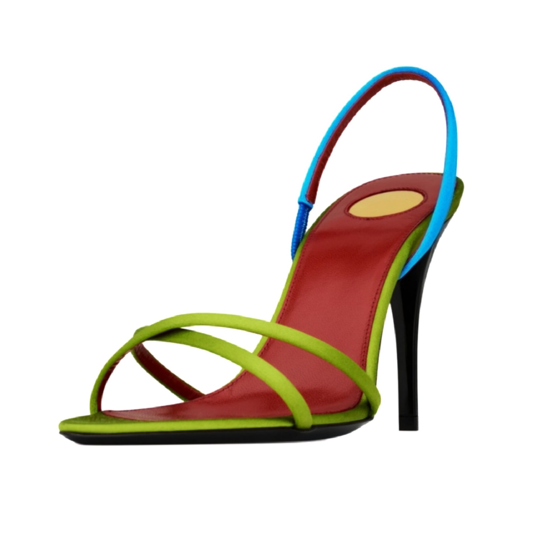 Women's Color Block Satin Cris - Platform Mule Heel recension och pris