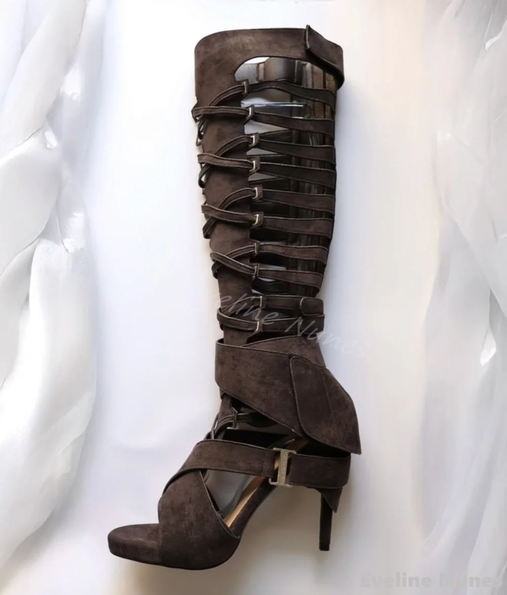 Hollow Flannel Knee High Sanda - Knee High Boots Women recension och pris