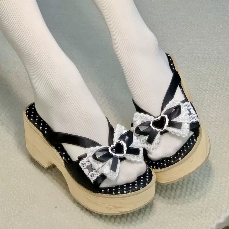 Sweet Bow Wood Grain Thick Bot - Women'S Shoes Quality recension och pris