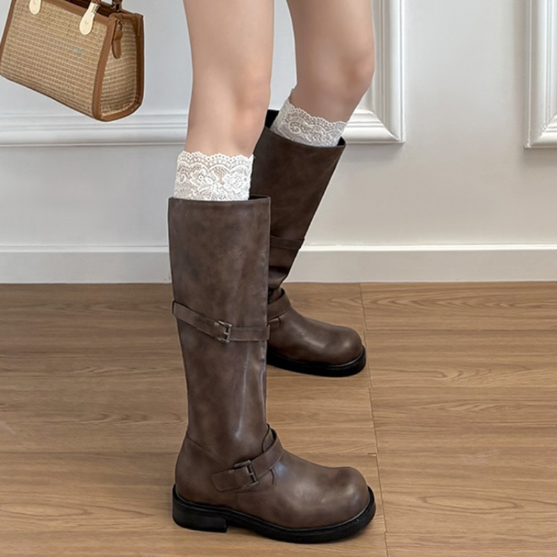Vintage Belt Buckle Women Knee - Knee High Boots Women recension och pris