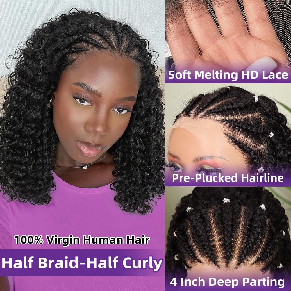 Cornrow Braid Bob Wig Deep Cur - Women'S Shoes Bobs recension och pris