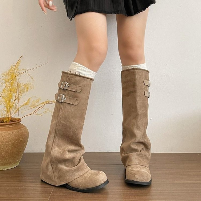 Y2K Korean Style Retro Knee‑hi - Knee High Boots Women recension och pris