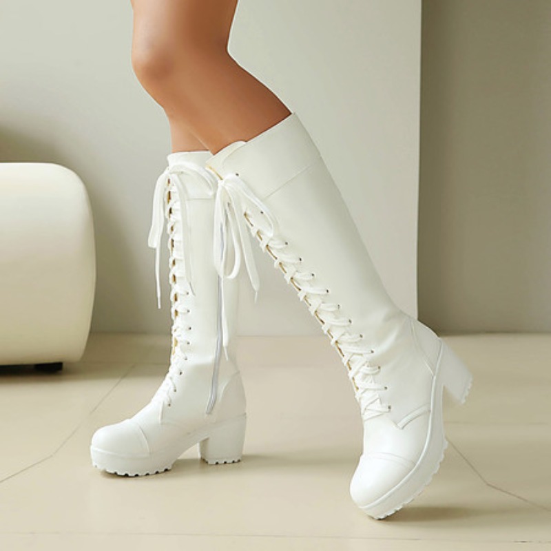Womens Knee High Lace Up Comba - Knee High Boots Women recension och pris