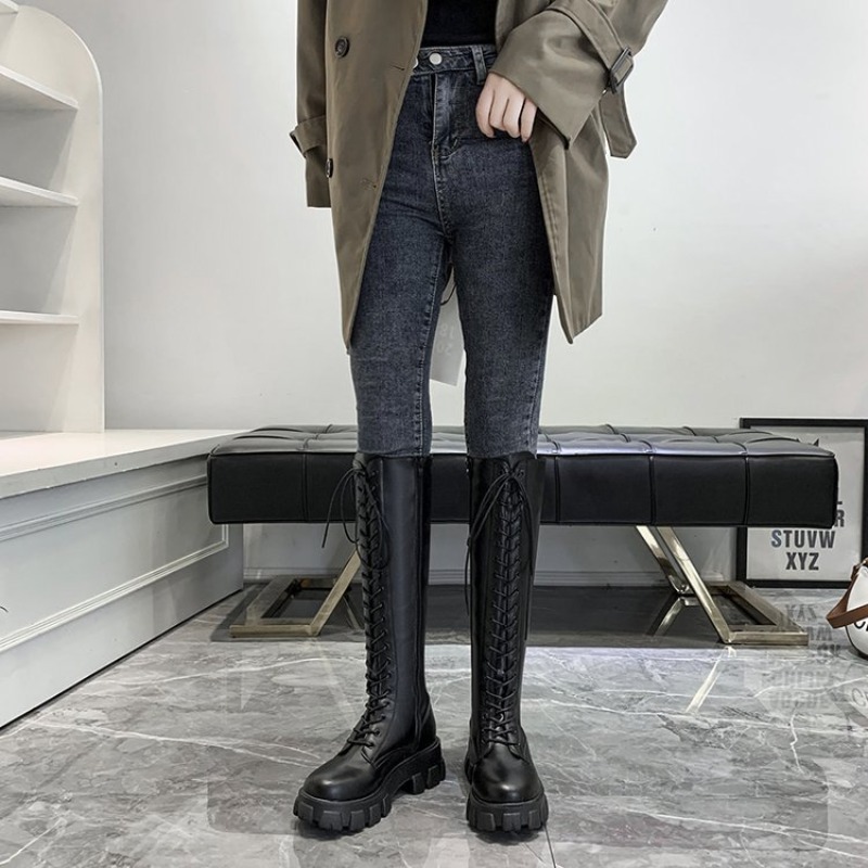 Women Knee High Boots Lace Up  - Knee High Boots Women recension och pris